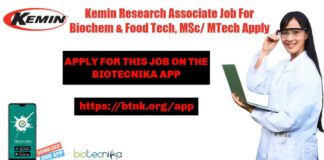 Kemin Research Associate Job