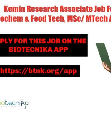 Kemin Research Associate Job