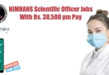 NIMHANS Scientific Officer Jobs