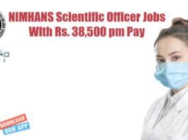 NIMHANS Scientific Officer Jobs