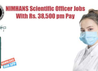 NIMHANS Scientific Officer Jobs