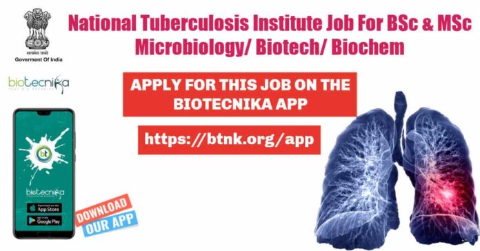 National Tuberculosis Institute Recruitment