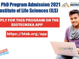 PhD Admission 2021 ILS