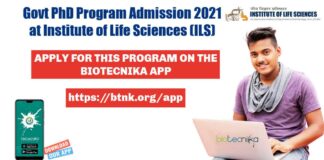 PhD Admission 2021 ILS