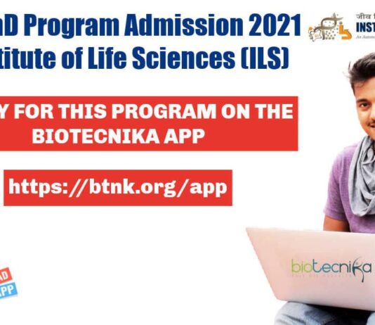 PhD Admission 2021 ILS