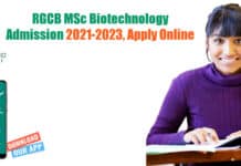 RGCB MSc Biotechnology Admission 2021-2023, Apply Online RGCB MSc Biotechnology Admission