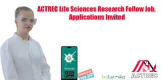 SRF Recruitment at ACTREC