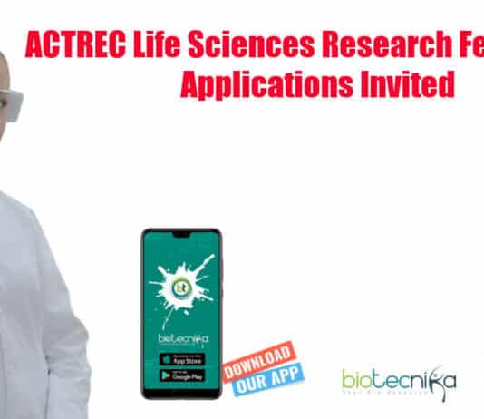 SRF Recruitment at ACTREC