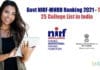 Govt NIRF-MHRD Ranking 2021 – Top 25 College List in India Top 25 Colleges List