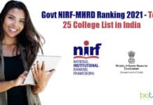 Top 25 Colleges List