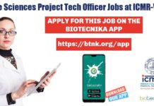 ICMR-VCRC Life Sciences Project Technical Officer Recruitment VCRC Life Sciences Project