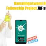 Ramalingaswami Re-entry Fellowship Project JRF at VIT Vellore VIT Vellore Fellow Jobs
