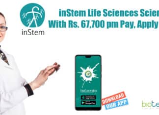 inStem Life Sciences Scientist