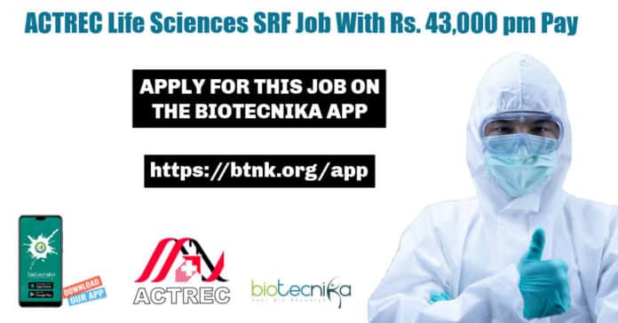 ACTREC Jobs Life Sciences