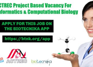 ACTREC Project Based Vacancy