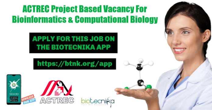 ACTREC Project Based Vacancy