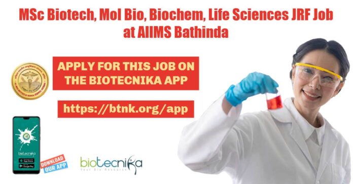AIIMS Bathinda JRF Job