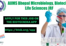 AIIMS Bhopal Tuberculosis Project Recruitment, Applications Invited