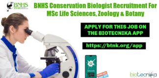 BNHS Conservation Biologist Job