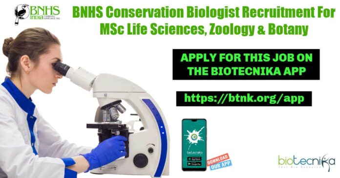 BNHS Conservation Biologist Job