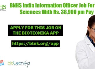 BNHS Jobs For Life Sciences