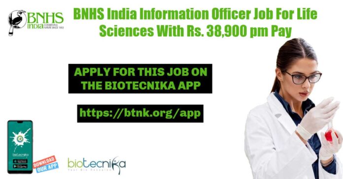 BNHS Jobs For Life Sciences