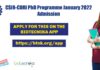 CSIR-CDRI PhD Programme January 2022 Admission – Apply Online CSIR-CDRI PhD 2022 Programme