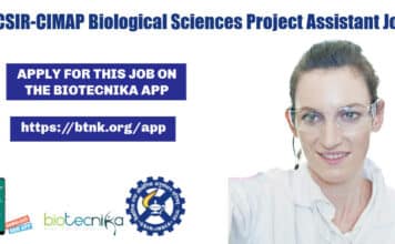CSIR-CIMAP Biological Sciences Project Assistant Jobs, Attend Walk-In CSIR-CIMAP Biological Sciences
