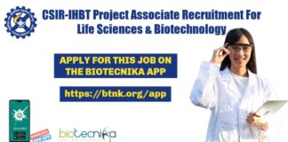 CSIR-IHBT Project Associate