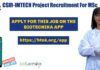 CSIR-IMTECH Project Recruitment