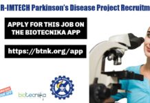 CSIR-IMTECH Parkinson’s Disease Project Recruitment, Apply Online CSIR IMTECH Project Vacancy