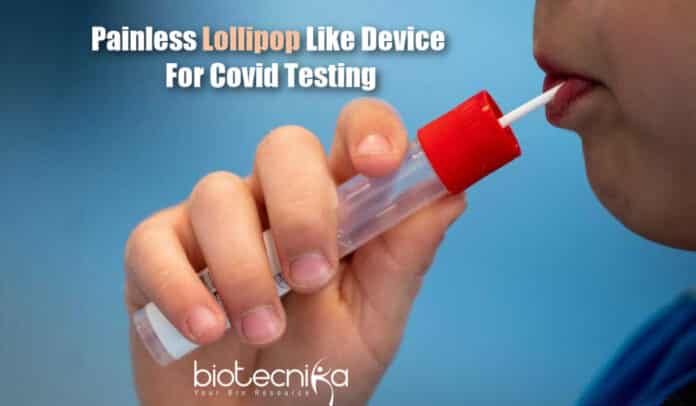 Covid Testing With Lollipop