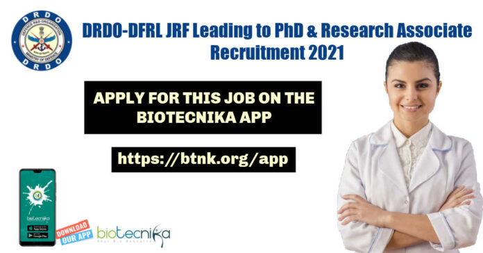 DRDO-DFRL JRF