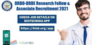 DRDO-DRDE Research Fellow