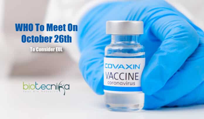 Emergency Use Listing For Covaxin