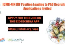 ICMR-NIN JRF Position Leading to PhD Recruitment, Applications Invited