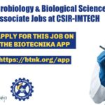 Biotech, Microbiology & Biological Sciences Project Associate Jobs at CSIR-IMTECH IMTECH Associate Job Openings