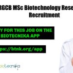 Govt RGCB MSc Biotechnology
