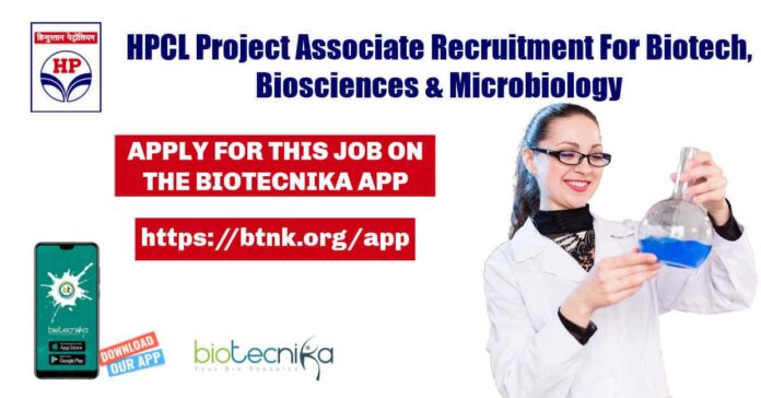 HPCL Project Associate Jobs