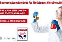HPCL Research Associate Recruitment For BioScience, Microbiology & Biotech HPCL Research Associate