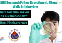 ICAR-IARI Research Fellow Recruitment, Attend Walk-In-Interview ICAR-IARI Research Fellow Recruitment