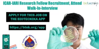 ICAR-IARI Research Fellow Recruitment