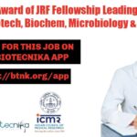 ICMR-NIN Award of JRF Fellowship Leading to PhD, Applications Invited ICMR-NIN JRF to PhD