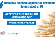 Application Development Scientist Job at International Flavors & Fragrances IFF Application Development Scientist