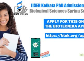 IISER Kolkata PhD 2022