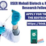 IISER Mohali Biotech & Microbiology Research Fellow Job IISER Mohali Biotech