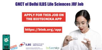 ILBS Life Sciences JRF Job