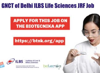 ILBS Life Sciences JRF Job