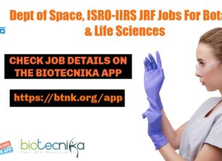 ISRO Life Sciences JRF