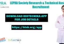 LEPRA Society Research & Technical Assistant Recruitment, Applications Invited LEPRA Society Research